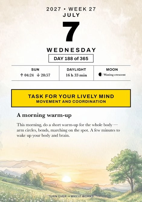 Front of day 188: A morning warm-up